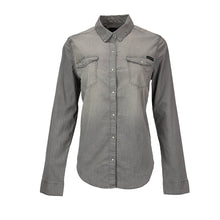 Load image into Gallery viewer, Calvin Klein Women's Denim Medium Wash L/S Shirt
