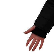 Load image into Gallery viewer, Maralyn &amp; Me Juniors' Asymmetrical Zip Puffer Jacket Black M

