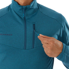 Load image into Gallery viewer, Mammut Men's Nair ML Half Zip Pullover Sapphire Melange 2XL
